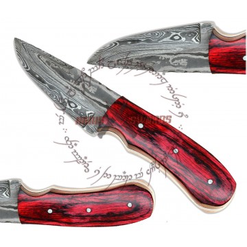 Hunters Spike Knife by Rebel Wolf Damascus Hand Forged 1095 High Carbon Steel